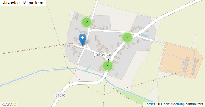 Jazovice - mapa firem
