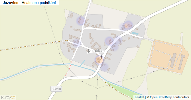 Jazovice - mapa podnikání
