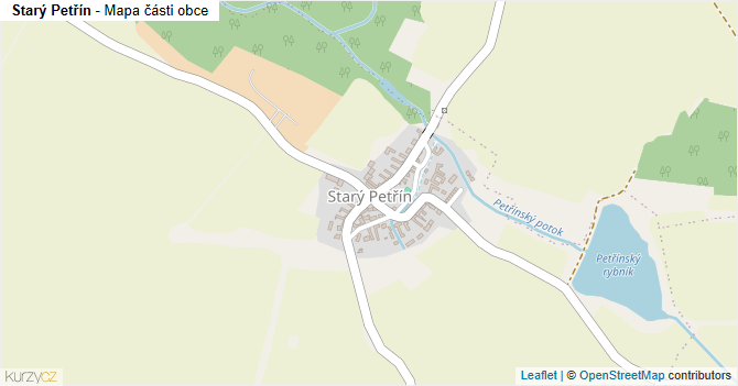 Starý Petřín - mapa části obce