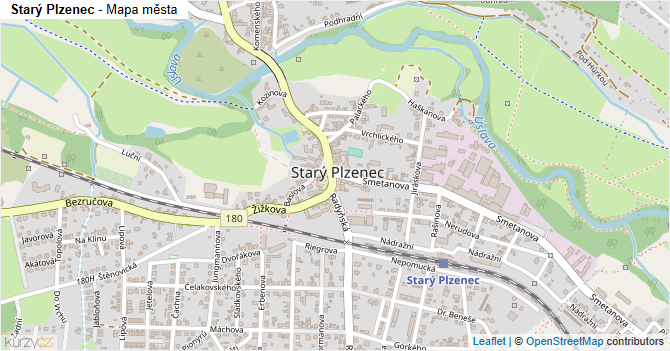 Starý Plzenec - mapa města