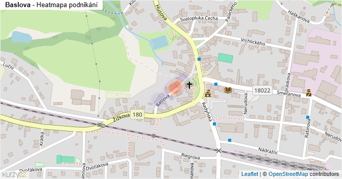Baslova - mapa podnikání
