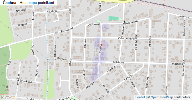 Čachna - mapa podnikání