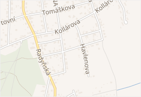 Elišky Krásnohorské v obci Starý Plzenec - mapa ulice