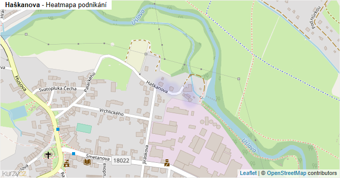 Haškanova - mapa podnikání