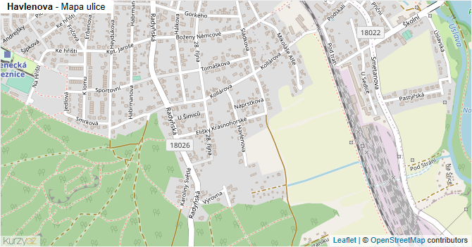 Havlenova - mapa ulice