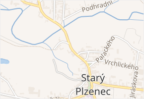 Husova v obci Starý Plzenec - mapa ulice