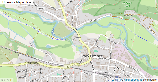 Husova - mapa ulice