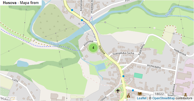 Husova - mapa firem