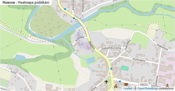 Husova - mapa podnikání