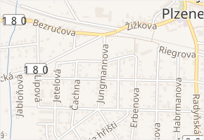 Jungmannova v obci Starý Plzenec - mapa ulice