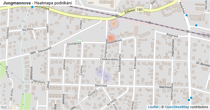 Jungmannova - mapa podnikání