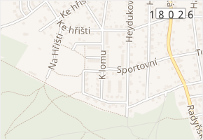 K lomu v obci Starý Plzenec - mapa ulice