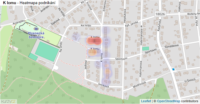 K lomu - mapa podnikání