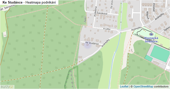 Ke Studánce - mapa podnikání
