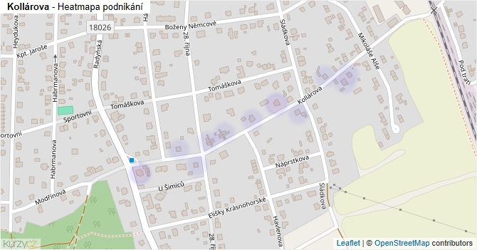 Kollárova - mapa podnikání