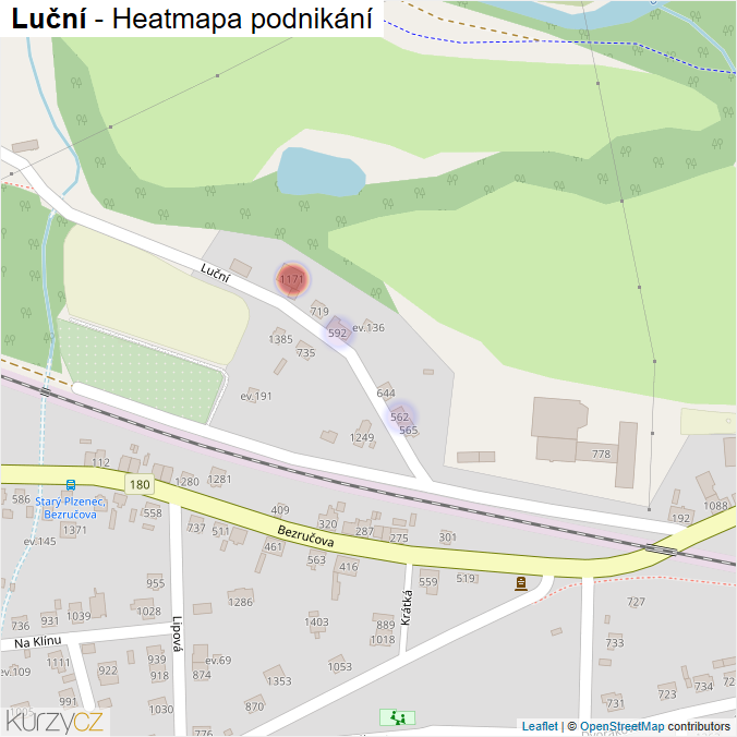 Mapa Luční - Firmy v ulici.