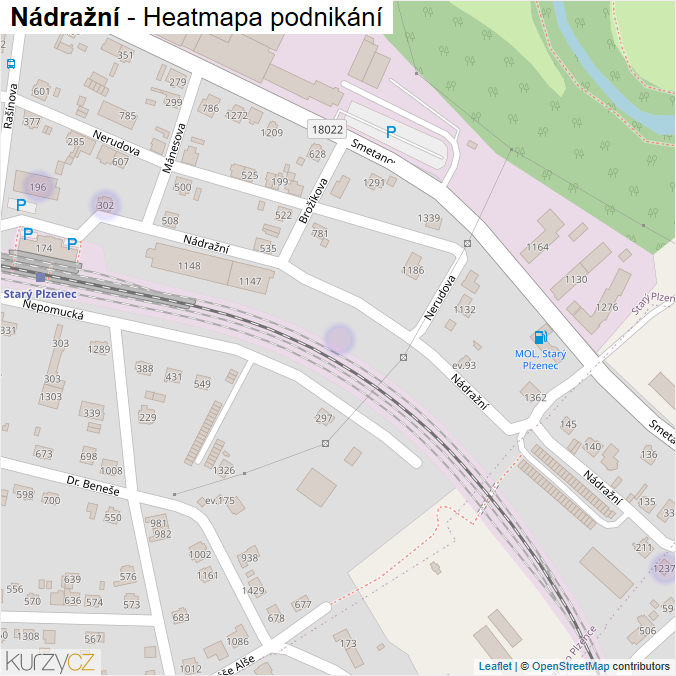 Mapa Nádražní - Firmy v ulici.