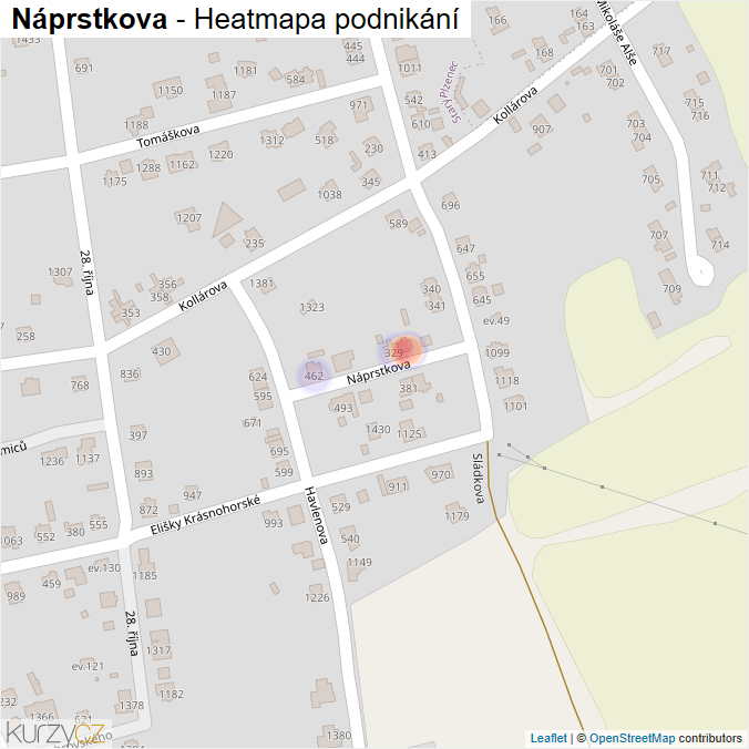 Mapa Náprstkova - Firmy v ulici.