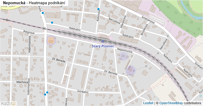 Nepomucká - mapa podnikání