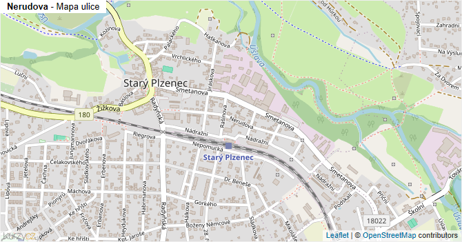 Nerudova - mapa ulice