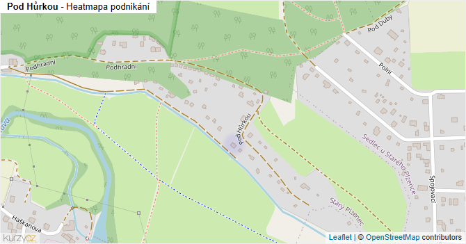 Pod Hůrkou - mapa podnikání