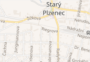 Riegrova v obci Starý Plzenec - mapa ulice