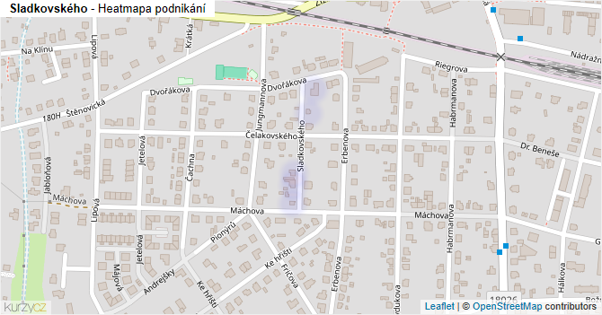 Sladkovského - mapa podnikání