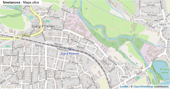 Smetanova - mapa ulice
