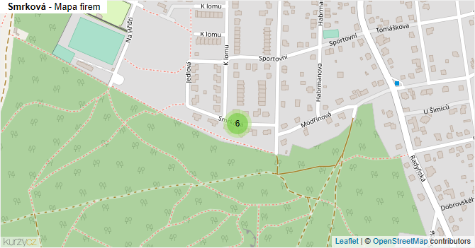 Smrková - mapa firem