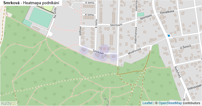 Smrková - mapa podnikání