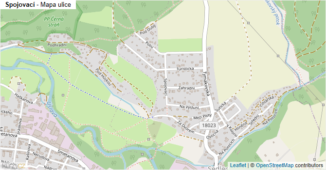 Spojovací - mapa ulice