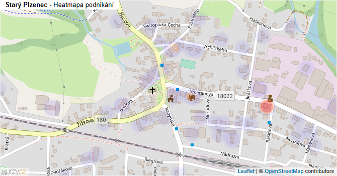 Starý Plzenec - mapa podnikání