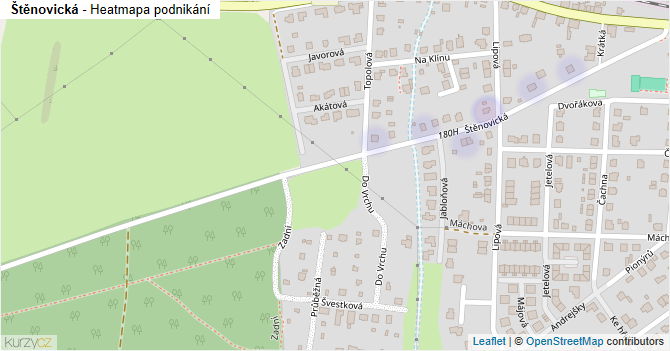 Štěnovická - mapa podnikání
