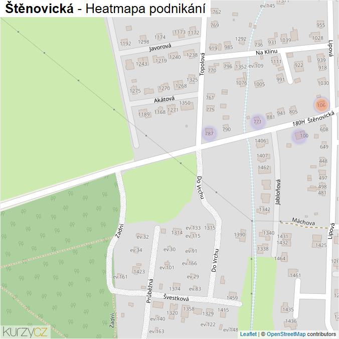 Mapa Štěnovická - Firmy v ulici.