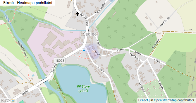 Strmá - mapa podnikání