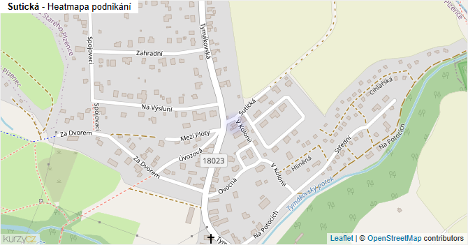 Sutická - mapa podnikání