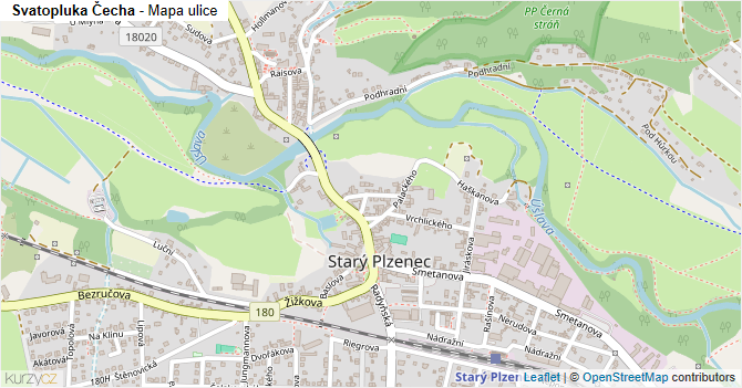 Svatopluka Čecha - mapa ulice