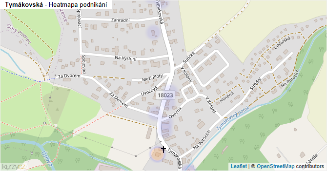 Tymákovská - mapa podnikání