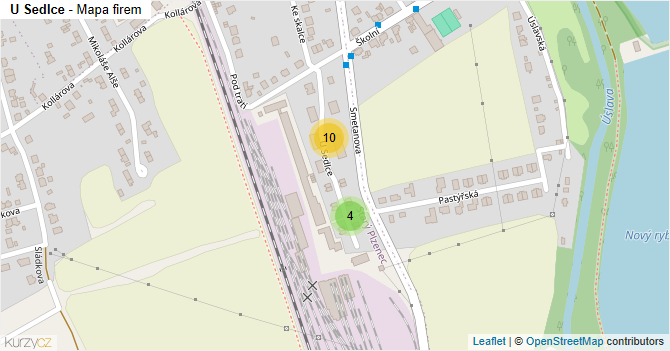 U Sedlce - mapa firem