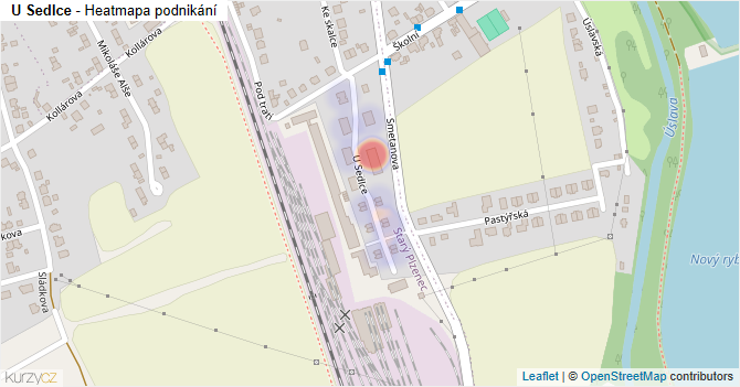 U Sedlce - mapa podnikání