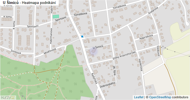 U Šimiců - mapa podnikání