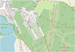 V Mlází v obci Starý Plzenec - mapa ulice