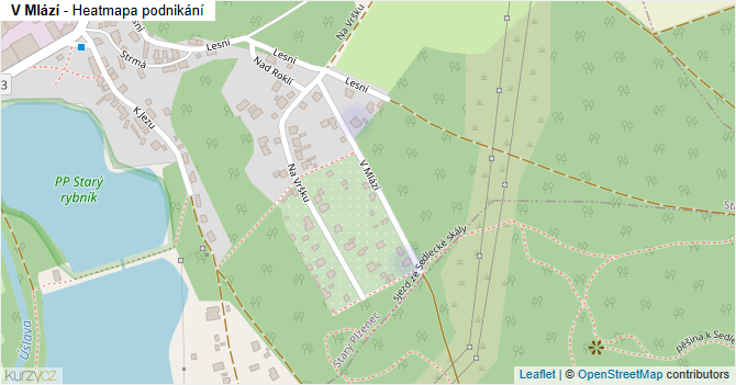 V Mlází - mapa podnikání