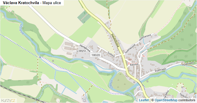 Václava Kratochvíla - mapa ulice
