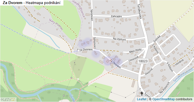 Za Dvorem - mapa podnikání