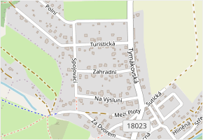 Zahradní v obci Starý Plzenec - mapa ulice