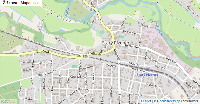 Žižkova - mapa ulice