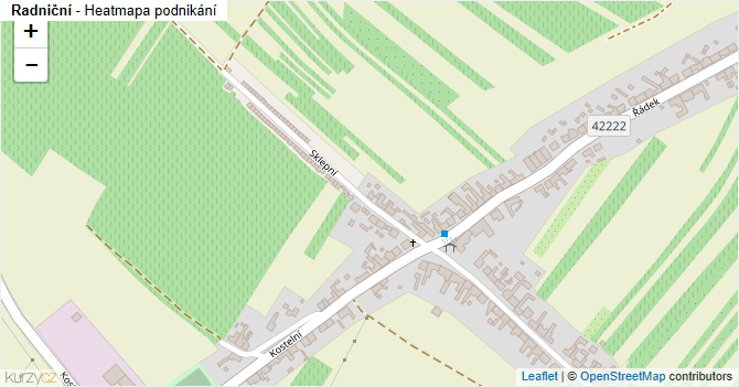 Radniční - mapa podnikání