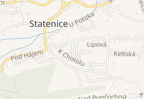 Akátová v obci Statenice - mapa ulice