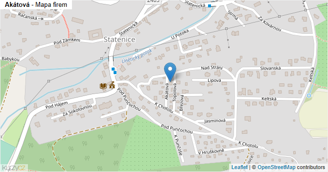 Akátová - mapa firem